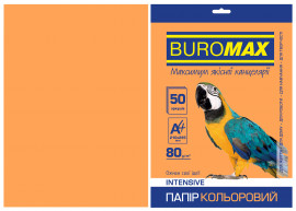 Бумага цветная A4 интенсив 80г./м2, 50лист., оранж.