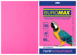 Бумага цветная A4 интенсив 80г./м2, 50лист., малин.