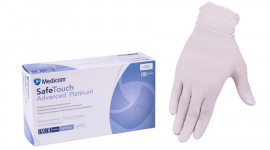 Рукавички нітрил. без пудри SafeTouch Advanced Platinum 1174P (3.5г), розм. M, 100шт./уп., біл.
