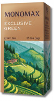 Чай зеленый китайский Exclusive green, 25пак. по 2г. в индивидуальной упаковке по 2г.