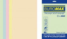 Набір паперу кольорового PASTEL EUROMAX, A4, 80г/м2, 250лист. (5 кольорів по 50 аркушів),