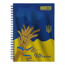 Зошит на спіралі А5, 96арк., клітинка, "MY COUNTRY PATRIOT", тверда обкладинка
