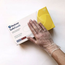 Перчатки виниловые неопудренные SafeTouch 11131, разм. S, 100шт./уп., прозр.