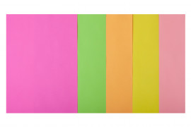 Набор бумаги цветной NEON, A4 80г/м2., 50листов (5 цветов по 10 листов), ассорт.