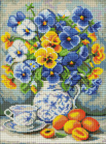 Алмазна мозаика "Фиалки и абрикосы", 30х40см. (AMO20463)