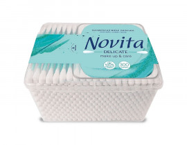 Палочки ватные в квадратной коробке Novita Delicate, 300шт./уп.