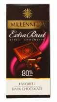 Шоколад черный "Millennium Favorite" Extra Brut 80%, 100гр.