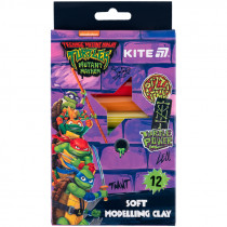 Пластилин восковой, 12 цветов, 200 г Ninja Turtles