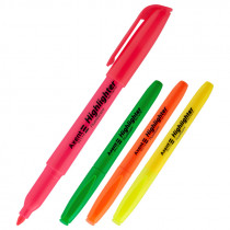 Маркер текстовий Highlighter D2503, 2-4 мм клиноп., набір з 4-х кол.