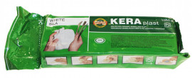 Пластилін скульптурний Keraplast, 1000г., на основі натуральної глини, біл.