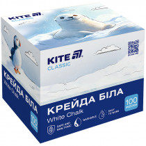 Мел белый круглый, 100 шт. Kite Classic